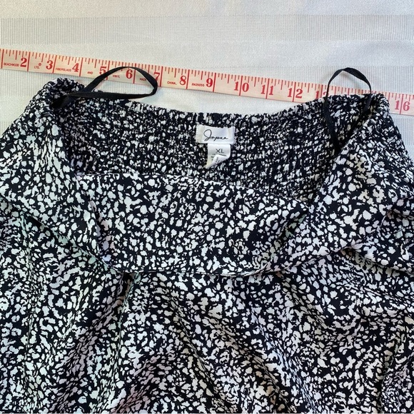 Japna Black & White Abstract Print Maxi Skirt - Size XL Beach Cover - Picture 6 of 10